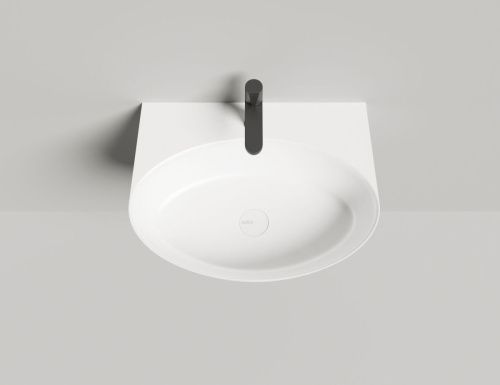 Раковина из искусственного камня S-Stone Salini ALDA 140322M 60х50 накладная цвет белый 1 отверстие под смеситель - фото 5
