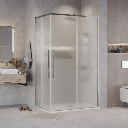 Душевой уголок Grossman Galaxy 300.K33.01.1110.10.02 110х100 стекло прозрачное профиль хром глянцевый без поддона - фото 3