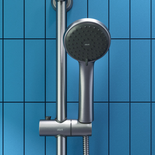 Душевой гарнитур Dorff Logic D0103000SS настенный нержавеющая сталь/серый - фото 4