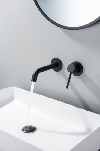 Смеситель Timo Saona 2372/03SM встраиваемый в стену черный матовый - фото 3