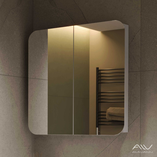 Зеркало-шкаф Alavann Cosmetic ALV0727001 80х15х80 подвесной цвет белый - фото 4