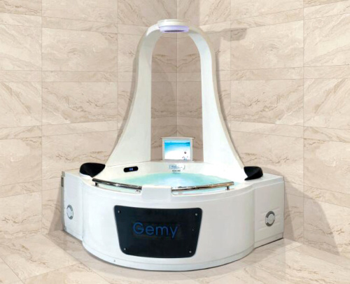 Ванна акриловая гидромассажная Gemy G9070 O 170х170 угловая четверть круга с каркасом - фото 2