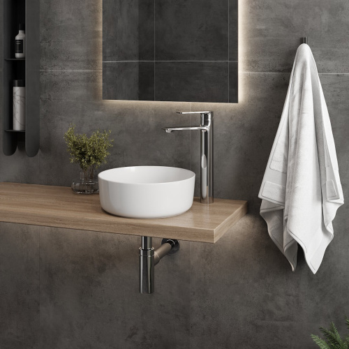 Раковина из сантехнического фарфора Teymi Lina T51101 31х31 накладная цвет белый без отверстий под смеситель - фото 3