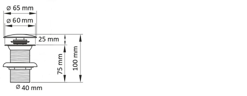 Донный клапан для раковины Ceramalux RD002 - фото 3