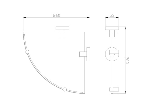 Полка для ванной комнаты Wonzon & Woghand Easy WW-8117 - фото 2