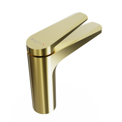 Смеситель Tokito KIN TOK-KIN-1011 на раковину брашированное золото - фото 4