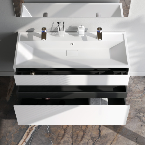 Тумба под раковину Am.Pm Inspire V2.0 M50AFHX1203WM 121х49х60 подвесная цвет белый матовый - фото 3