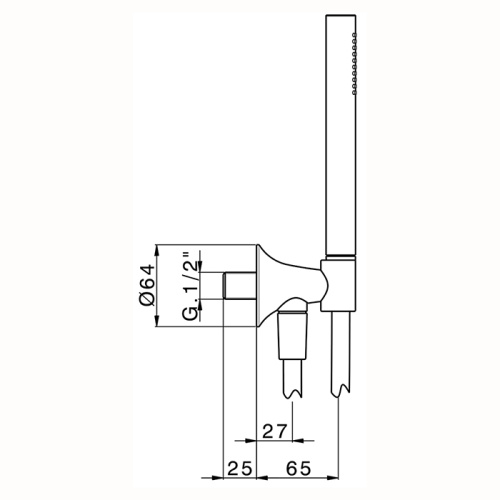 Душевой гарнитур Cisal Vita VI00303321 настенный хром - фото 2
