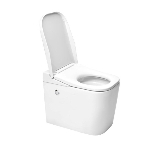 Унитаз приставной LeMark SATOFSHFS2 белый с сиденьем микролифт безободковый смыв торнадо - фото 2