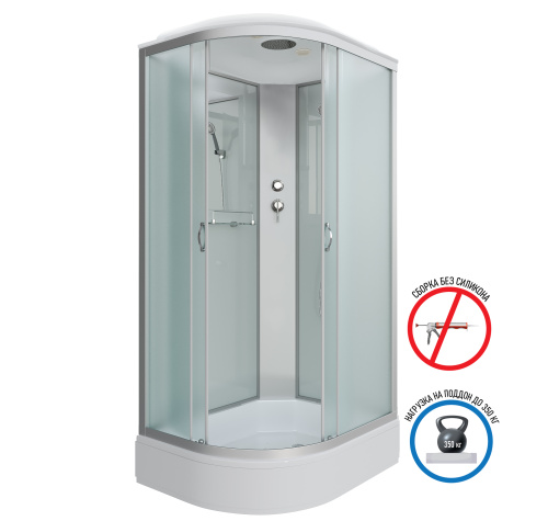 Душевая кабина Niagara Classic 339844R 90х80 асимметричная с крышей ориентация правая - фото 2