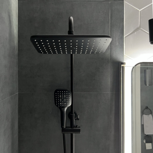 Верхний душ Bond Cube B07-9988 черный матовый - фото 2