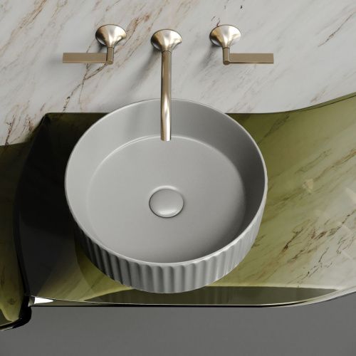 Раковина из сантехнического фарфора Ceramica Nova ELEMENT CN6057MH 40х40 накладная цвет черный без отверстий под смеситель - фото 5