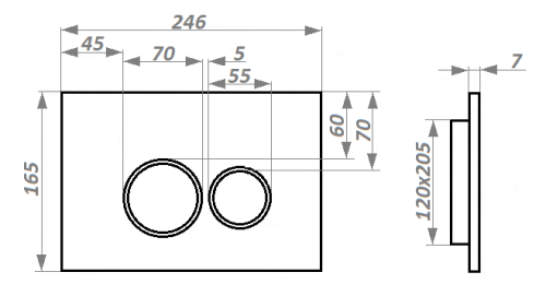 Клавиша смыва механическая Cerutti SPA CR05WH цвет белый - фото 3