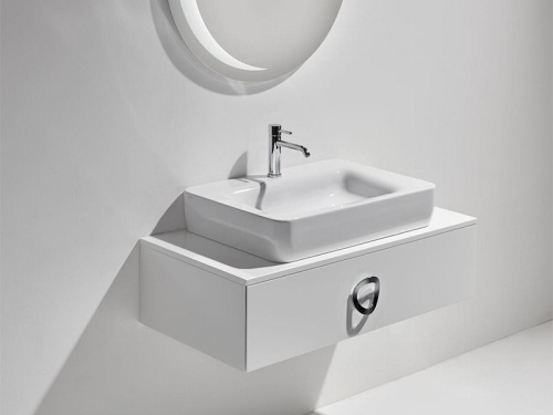 Раковина из санфаянса Simas HE 10 bia 70х50 подвесная цвет белый глянцевый - фото 2