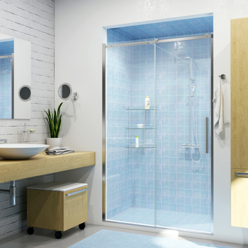 Душевая дверь Wasserkraft 58R30 130х200 стекло прозрачное профиль хром глянцевый - фото 2