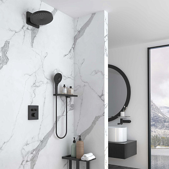 Душевая система Vincea Inspire VSFW-3I21MT1RMB встраиваемая в стену с термостатом