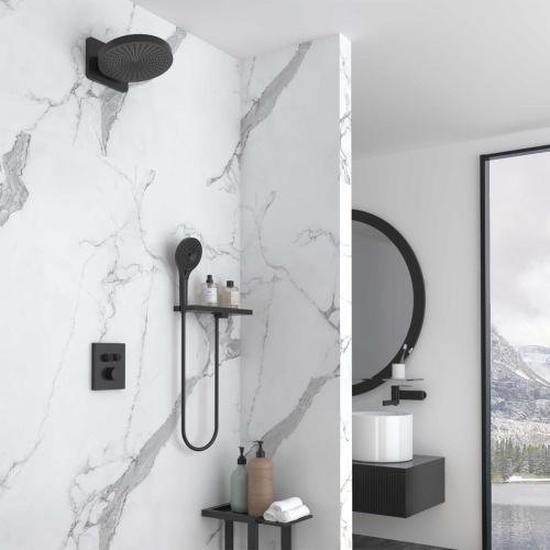 Душевая система Vincea Inspire VSFW-3I21MT1RMB встраиваемая в стену с термостатом