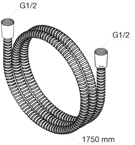Шланг для душа Damixa 760400264 хром - фото 3