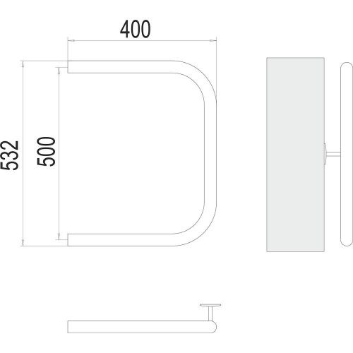 Полотенцесушитель Terminus 4620768881459 40х53 водяной хром - фото 3