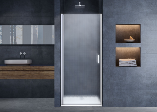 Душевая дверь Vincea Alpha VDP-3AL750MT 75х195 стекло текстурное профиль хром глянцевый - фото 2