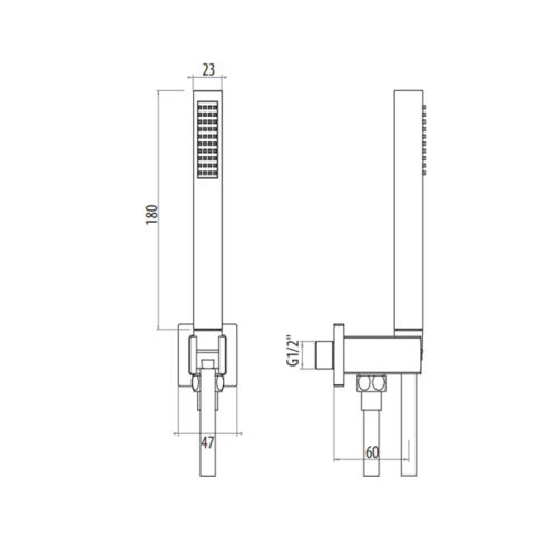 Душевой гарнитур Gattoni Programma doccia KTQ01/PDNO настенный черный - фото 2