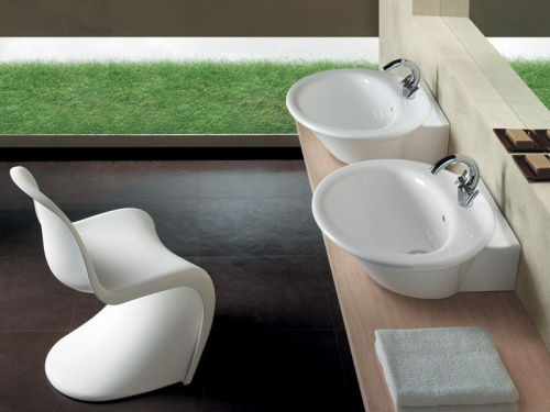 Раковина из санфаянса Hatria SCULTURE YR3701 77х59 подвесная цвет белый - фото 2