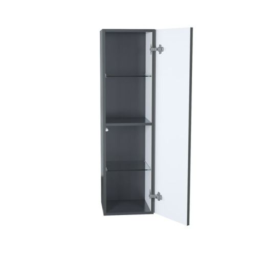 Шкаф-пенал IDDIS Bild BIL30G0i97 30х32х109 подвесной цвет темно-серый - фото 3