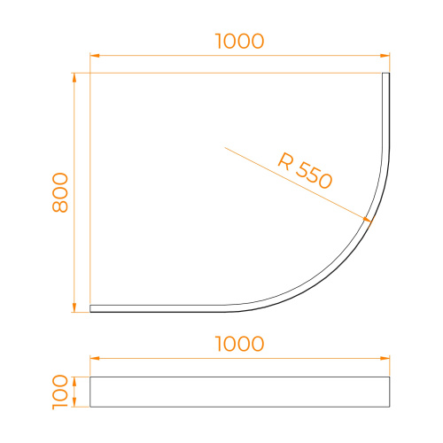 Экран фронтальный для поддона RGW 03231480-41 - фото 2