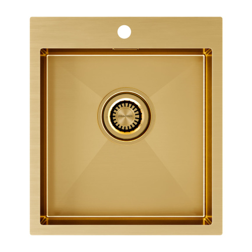 Кухонная мойка Paulmark VELTEN 45 PM804551-BG 45х51 цвет брашированное золото поверхность матовая