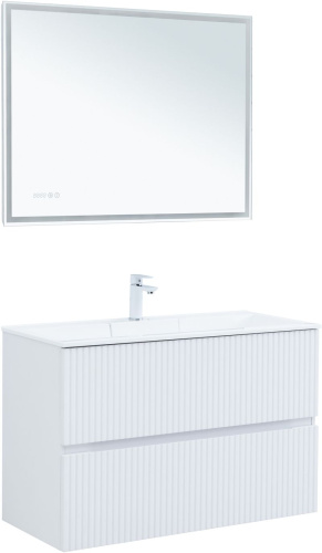 Тумба под раковину Aquanet Джейн 00313288 99х44х64 напольная/подвесная цвет белый - фото 5