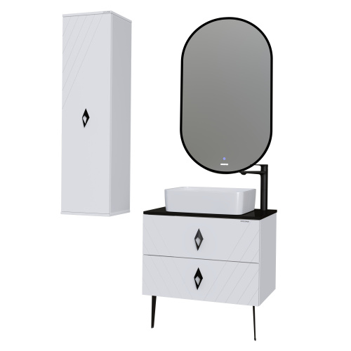 Столешница Grossman Вива 507003 70х45 накладная цвет черный - фото 3