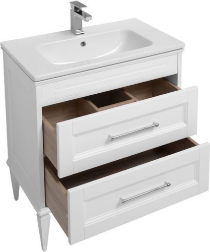 Тумба с раковиной Aquanet Бостон М 00212668 78х47х65 напольная/подвесная цвет белый - фото 5