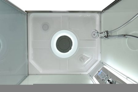 Душевая кабина AvaCan K K2090LED 90х90 прямоугольная с крышей ориентация универсальная
