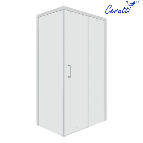 Душевой уголок Cerutti SPA VITO110-R 110х80 стекло прозрачное профиль хром глянцевый без поддона - фото 2