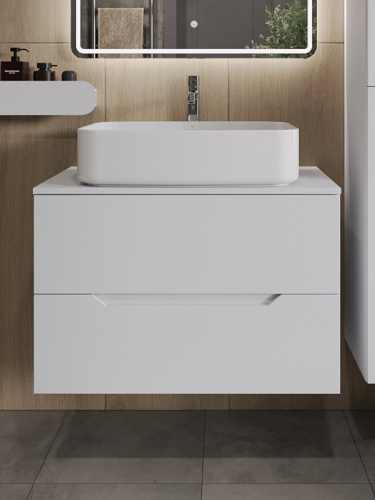 Тумба с раковиной Orange Line Li-80TuwMDF+B07-600W 81х46х69 - фото 3