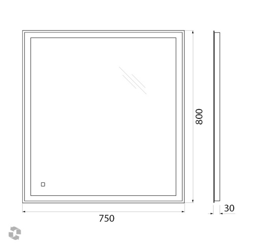 Зеркало в ванную BelBagno SPC-GRT-750-800-LED-TCH 75х80 - фото 5