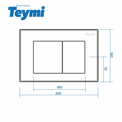 Клавиша смыва механическая Teymi Aina T70020WM цвет белый - фото 4