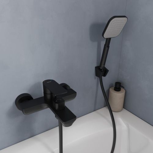 Смеситель для ванны Milardo Maze MAZBL00M02 настенный черный матовый - фото 3