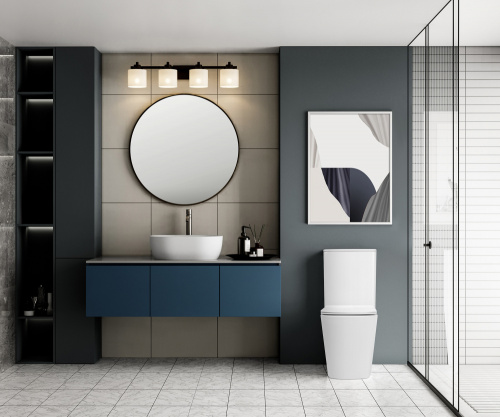 Унитаз напольный с бачком Abber Rechteck AC1210TMW белый матовый с сиденьем безободковый смыв торнадо - фото 2