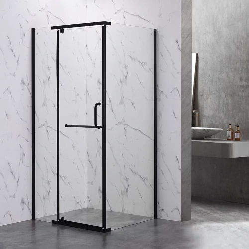 Душевой уголок Veconi Rovigo RV18B-100-01-C5 100х100 стекло прозрачное профиль черный без поддона