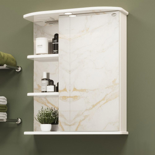 Зеркало-шкаф Onika Карина 206010 60х25х71 подвесной цвет белый - фото 2