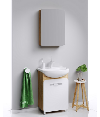 Зеркало-шкаф Aqwella Y Veg.04.05 50х17х70 подвесной цвет коричневый - фото 2