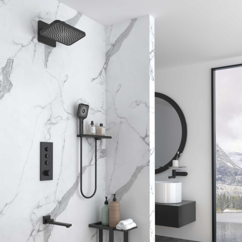 Душевая система Vincea VSFW-433TI4RMB встраиваемая в стену с термостатом