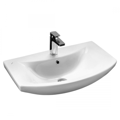 Раковина керамическая Onika Балтика 1WH207776 72х44 накладная цвет белый 1 отверстие под смеситель