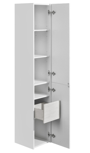 Шкаф-пенал Aquaton Сакура 1A219903SKW8R 33х33х176 подвесной цвет светлое дерево - фото 2