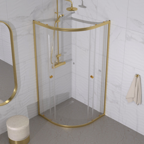 Душевой уголок Тритон Альфа-Голд Щ0000073922 90х90 стекло прозрачное профиль хром без поддона - фото 5