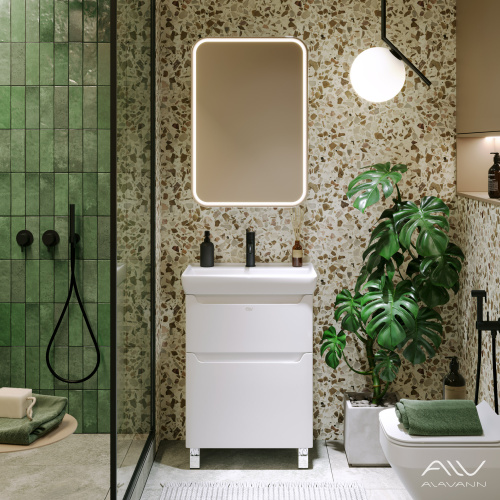 Зеркало-шкаф Alavann Lana ALV0278002 55х15х80 подвесной цвет белый - фото 4