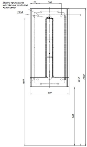 Зеркало в ванную Allen Brau Infinity 1.21020.WT 60х120 цвет белый - фото 2
