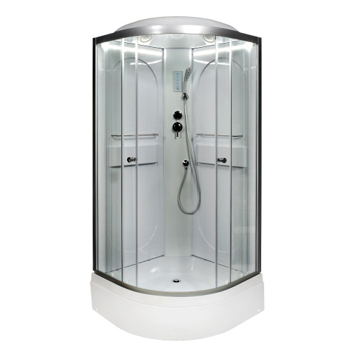 Душевая кабина AvaCan L510LED 100х100 четверть круга с крышей ориентация универсальная - фото 4