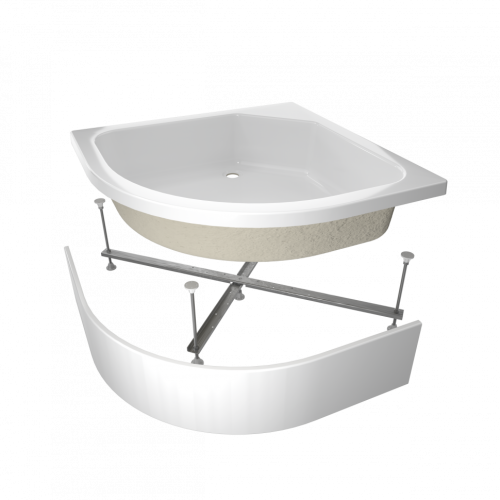 Душевой поддон Тритон Щ0000072394 80х80 акрил белый с каркасом - фото 2